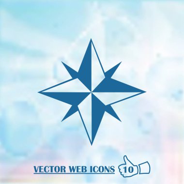 Simge pusula. düz tasarım stili