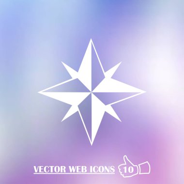 Simge pusula. düz tasarım stili