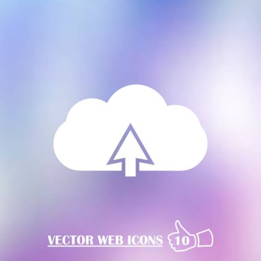 Web simgesi bulut upload