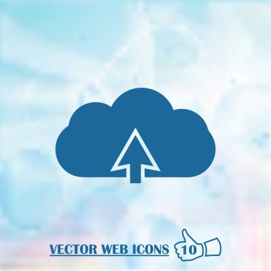Web simgesi bulut upload