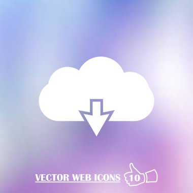 Bulut simgesinden indirin. Yük sembolü.