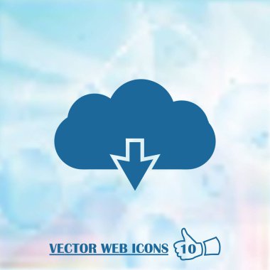 Bulut simgesinden indirin. Yük sembolü.