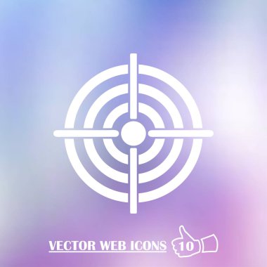 Hedef simgesi, web tasarımı için vektör çizim