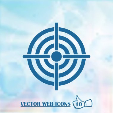 Hedef simgesi, web tasarımı için vektör çizim