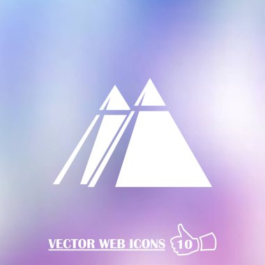simge vektör basit app web işareti düz piramitleri
