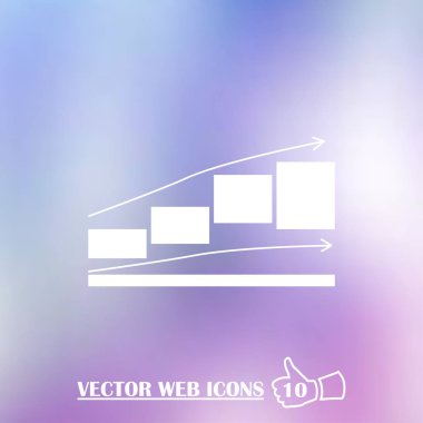 vektör iş grafik kar ve kazanç gösteren bir ok ile.