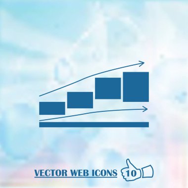 vektör iş grafik kar ve kazanç gösteren bir ok ile.