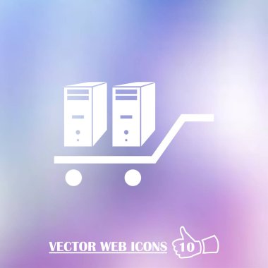 Bilgisayar kutsal kişilerin resmi. PC simge. Düz vektör çizim