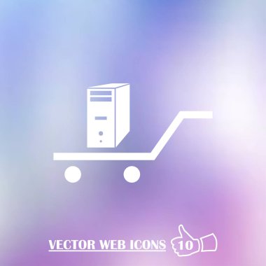 Bilgisayar kutsal kişilerin resmi. PC simge. Düz vektör çizim