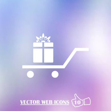 Hediye, hediye, Giftbox izole düz Web telefon simgesi