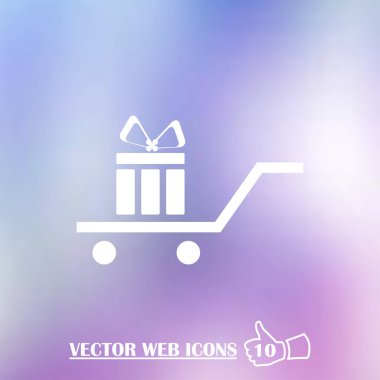 Hediye, hediye, Giftbox izole düz Web telefon simgesi