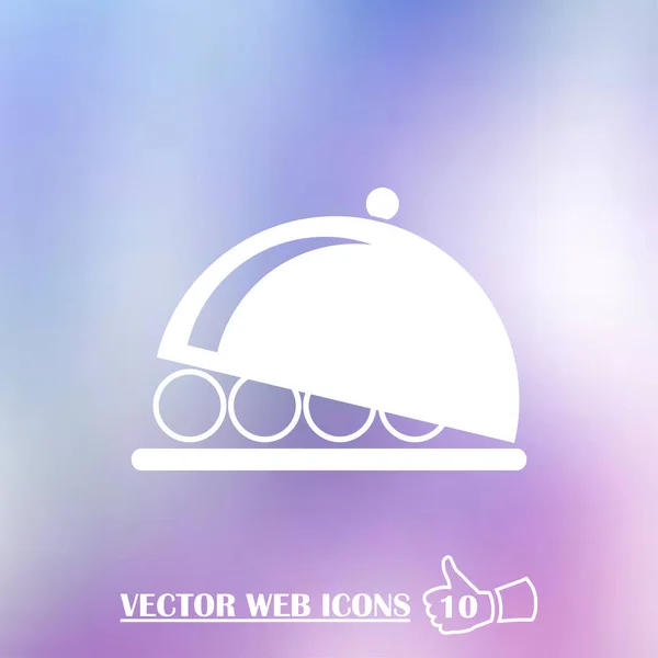 Food platter serving vector icon. — Stock Vector