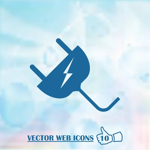 Vector electric plug Icon — Stock Vector