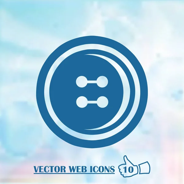 Icono de botón de ropa vector — Vector de stock