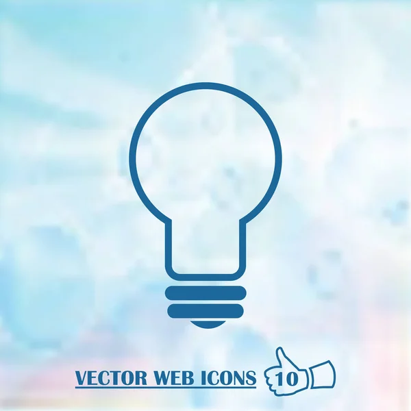 Lámpara icono web vector — Vector de stock