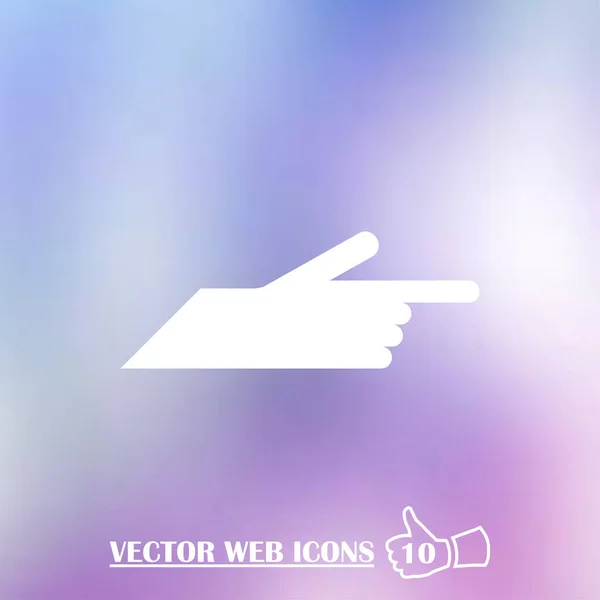 Vector icon, big finger, thumbs icon. — Stock Vector