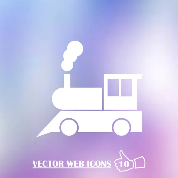 Train icon: old classic steam engine locomotive pictogram — Stock Vector