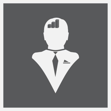 Baş vektör düz tasarlamak grafikte adamla.