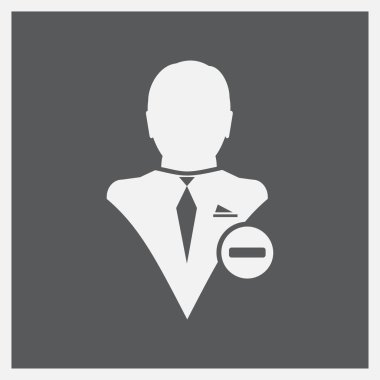 Sil kullanıcı simgesi. Düz tasarım, vektör çizim, Eps10