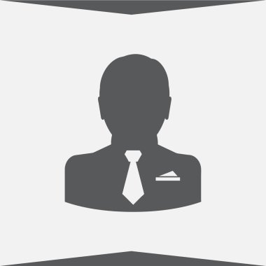 İşadamı avatar profil resmi. adam web simgesi