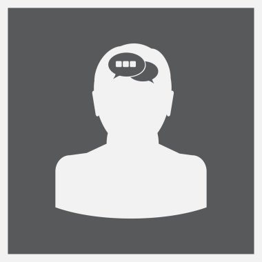 Sohbet simgesi vektörde insan kafası