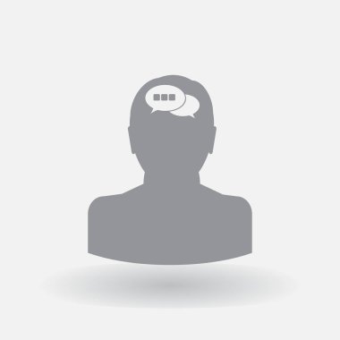 Sohbet simgesi vektörde insan kafası