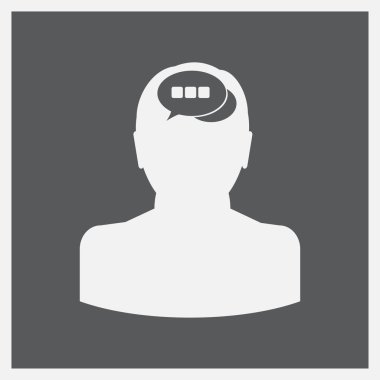 Sohbet simgesi vektörde insan kafası