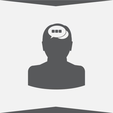 Sohbet simgesi vektörde insan kafası