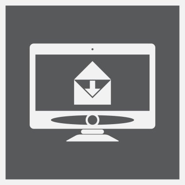 Monitör posta kutsal kişilerin resmi. Ekran simgesini.