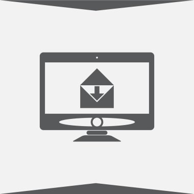 Monitör posta kutsal kişilerin resmi. Ekran simgesini.