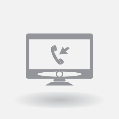 Monitör telefon simgesi. Ekran simgesini.