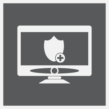 Monitör kalkan kutsal kişilerin resmi. Ekran simgesini.