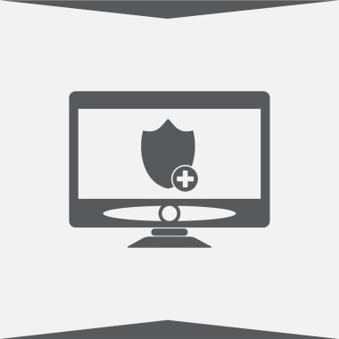 Monitör kalkan kutsal kişilerin resmi. Ekran simgesini.