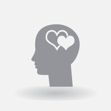 Sevgili baş simge vektör. Resim Stili düz sevgilisi başıdır