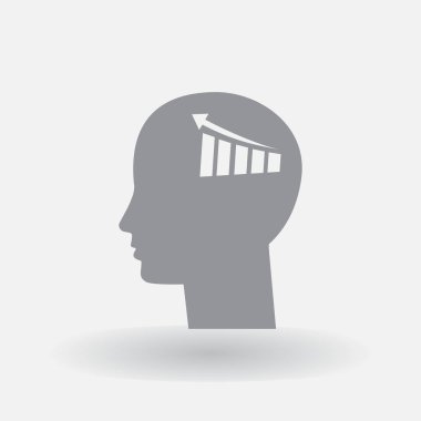 Zihin paylaşımcı kişinin finansal pasta grafiği olarak iş dünyasına kafası yatar.