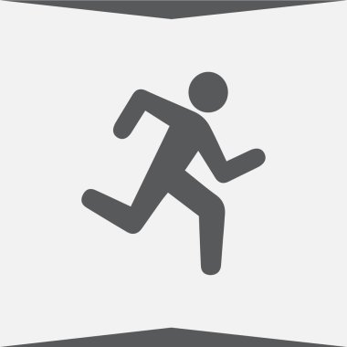 İzole çalışan adam simge, vektör sanat.