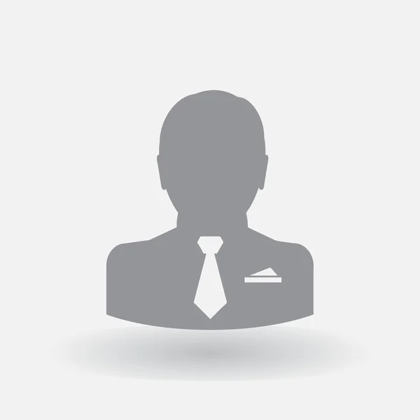 Imagem de perfil avatar empresário. ícone da web homem — Vetor de Stock