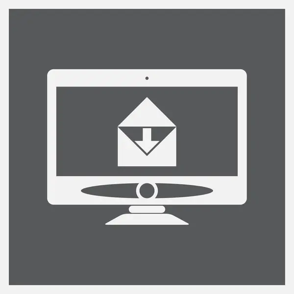 Mail pictogram van de monitor. Scherm pictogram. — Stockvector