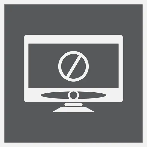 Monitor no sign icon. Screen icon. — Stock Vector