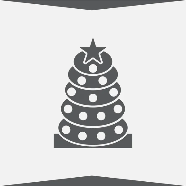 Jednoduchý vektor vánoční strom. originální novoroční přání — Stockový vektor