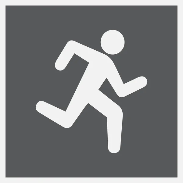 Ícone de homem correndo isolado, arte vetorial . — Vetor de Stock