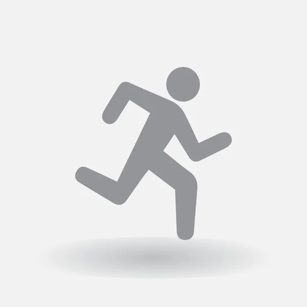 Ícone de homem correndo isolado, arte vetorial . —  Vetores de Stock