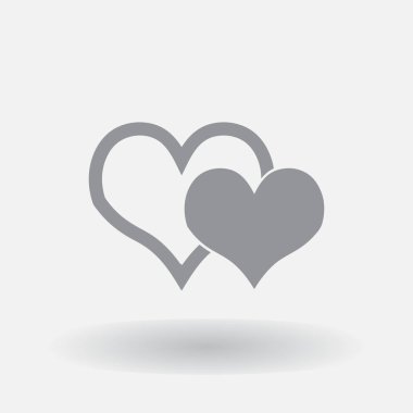 Kalp simge vektör. Aşk sembolü. Sevgililer günü işareti