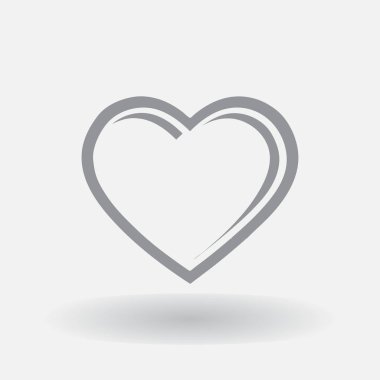 Kalp simge vektör. Aşk sembolü. Sevgililer günü işareti
