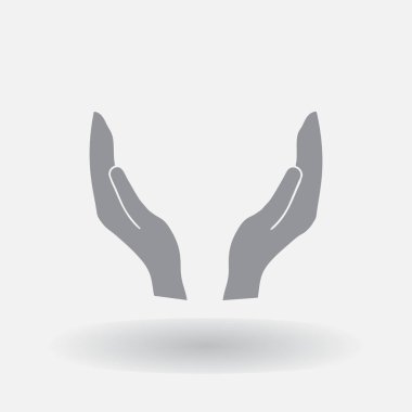 İki el simgesi vektör illüstrasyon eps10.