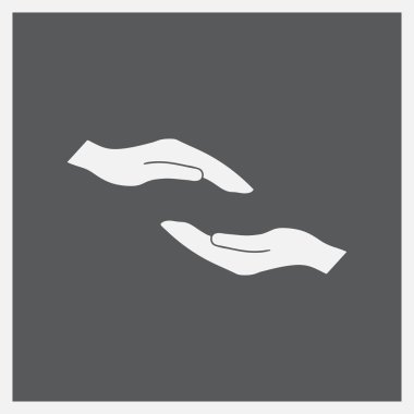 İki el simgesi vektör illüstrasyon eps10.