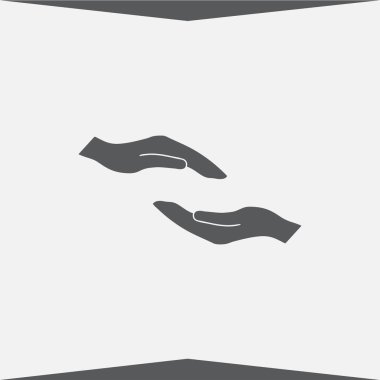 İki el simgesi vektör illüstrasyon eps10.