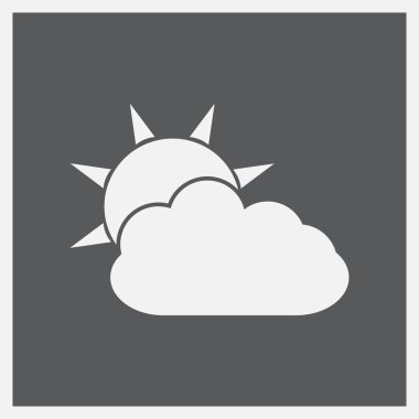Hava vektör simgesi. bulut ve güneş
