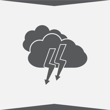 Yıldırım web simgesi ile bulut