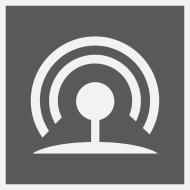 WiFi simge vektör, kablosuz Internet kayıt üzerinde izole gri arka plan